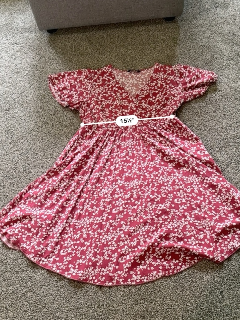 BloomChic Pink Floral Dress Women’s Size 14/16 Short Sleeve V-Neck - Picture 8 of 8